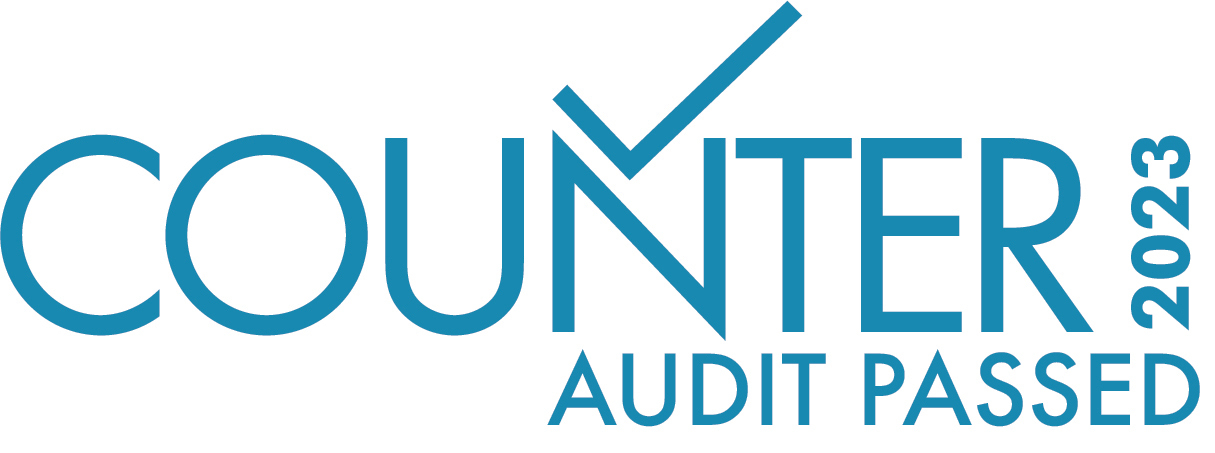 Logo for COUNTER Audit Passed 2023