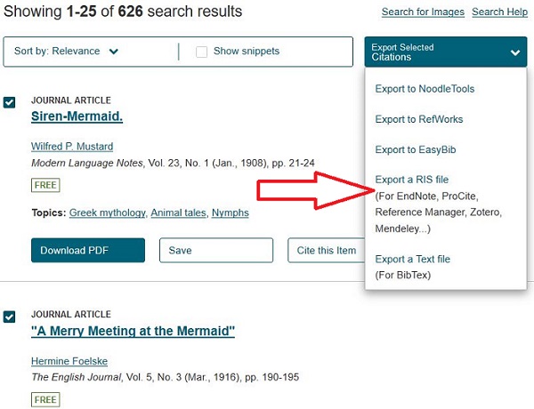 Citation Management Exporting Citations From Jstor Jstor Support